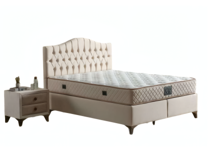 Bett mit Stauraum Schlafstelle Komfortdoppelbett Schlaflager Komfortbett