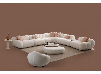 Komplettes Wohnzimmer Set Modernes Ecksofa Sessel Couchtisch