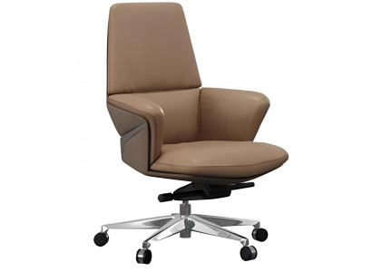Ergonomischer Chefsessel in edlem Braun.
