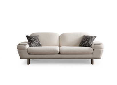 Exklusiver 3-Sitzer Wohnzimmer Couch Beiger Dreisitzer Edle Möbel