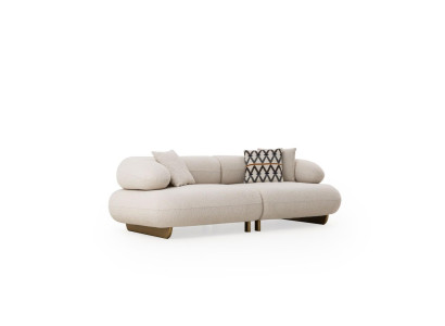 Modernes 3-Sitzer Stoffsofa Luxuriöse Wohnzimmer Textil Couch
