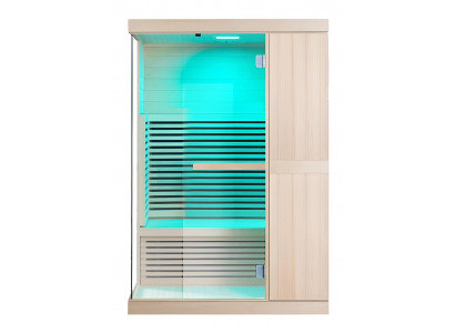 Infrarot-Sauna für 2 Personen, ausgestattet mit einer roten Lichttherapie