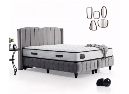 Hochwertiges Bett mit weicher eleganter Polsterung und luxuriösem Finish