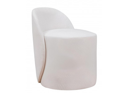 Stilvoller Weißer Hocker Polsterhocker Designer Beistellhocker