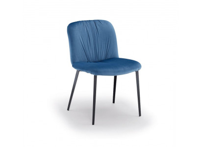 Designer Blauer Stoffstuhl Sitzstühle Exklusive Esszimmerstühle