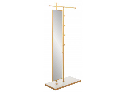 Designer Beiger Kleiderständer Edler Spiegel Eingangszimmer Möbel