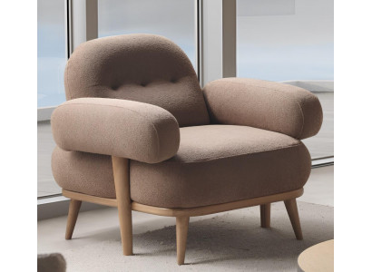 Sessel zum Entspannen Modernes Design Weicher Sessel Beigefarben Neu