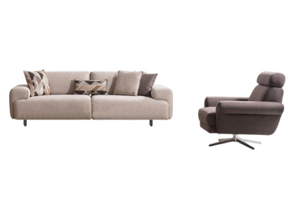 Modernes elegantes Sofa und Sessel im minimalistischen Design