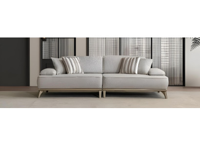 Exklusives Graues Polstersofa Designer 3-Sitzer Wohnzimmer Möbel