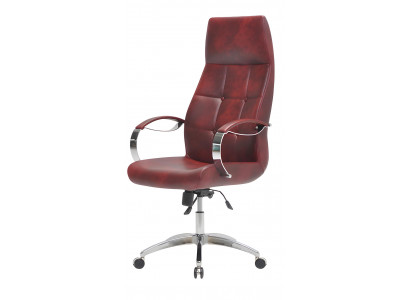 Moderner Roter Bürostuhl Designer Ledersessel Luxuriöser Drehsessel