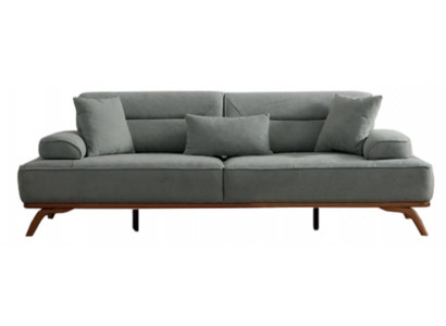 Grauer 3-Sitzer Polstercouch Wohnzimmer Textilsofas Dreisitzer Möbel