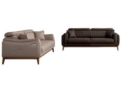 Exklusive Wohnzimmer Sofagarnitur Textil 3-Sitzer Polstercouchen