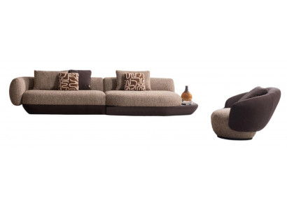 Stilvolle Wohnzimmer Garnitur Polstercouch Designer Einsitzer 2tlg