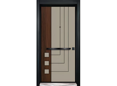 Exklusive Beige Eingangstür Hochwertige Flurtüren Designer Haustür