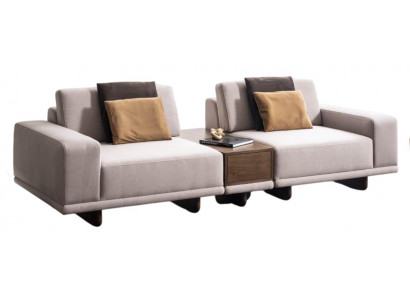 Beige Polstercouch Designer Wohnzimmer 3-Sitzer Stoffsofas Möbel