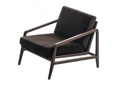 Stilvoller Einsitzer Wohnzimmer Stoffsessel Designer Metallrahmen