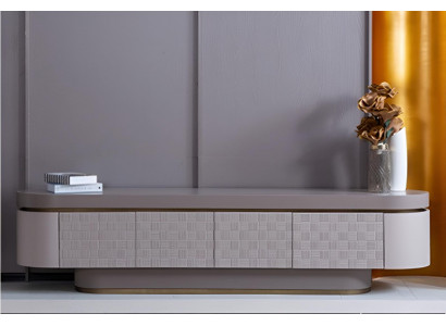 Moderne TV-Kommode mit luxuriösem Design und goldenen Akzenten Hochwertig Möbel