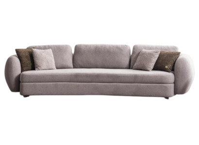 Elegante Graue Wohnzimmer Couch Polstersofa Designer Textil Sofa