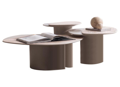 Designer Couchtisch-Set Luxuriöse Beistelltische Edle Kaffeetische