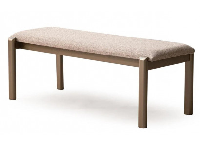 Beige Bank mit Textilbezug für modernes Interieur