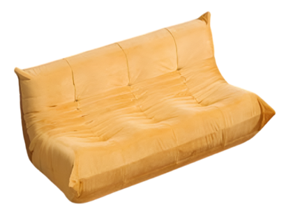 Luxuriöse Orange Polstercouch Designer 3-Sitzer Wohnzimmer Couch