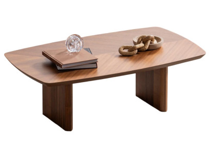 Designer Brauner Couchtisch Wohnzimmer Eleganter Holztisch Möbel
