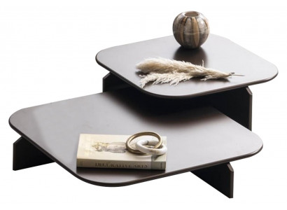 Braune Satztische Wohnzimmer Couchtisch Designer Beistelltische