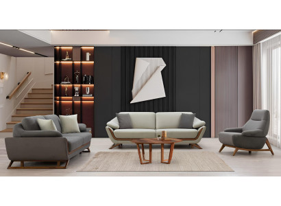 Stilvolles 3+3+1 Sitzer Sofa-Set mit elegantem Design und hochwertigem
