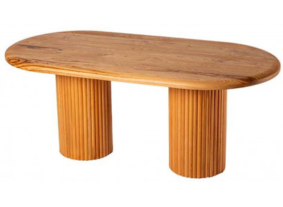 Hellbrauner Esstisch Designer Ovaler Küchentisch Moderne Holztische