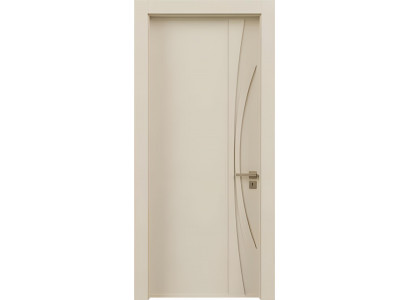 Edle Beige Kompletttür Designer PVC-Holztür Elegante Wohnungstüren