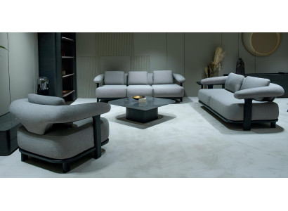Exklusives Wohnzimmer Set Designer 4-Sitzer Luxus Sessel Dreisitzer