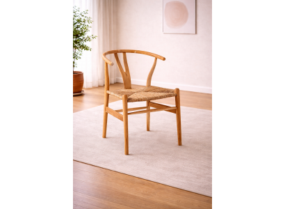 Exklusiver Hellbrauner Esszimmerstuhl Designer Holzstühle Lehnstühle