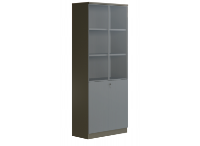 Stilvoller Grauer Schrank Moderner Arbeitszimmer Holzschrank Möbel