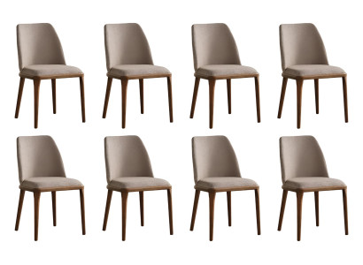 Hellgraue Küchenstühle Designer Esszimmerstühle 8-er Stuhl-Set