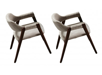 Set aus 2 komfortablen Stühlen mit elegantem Design