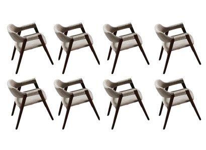 Exklusiver Stuhl-Set Esszimmerstühle x8 Polsterstühle Küchenstühle