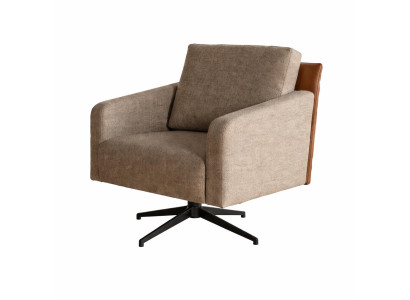 Beiger Sessel-Set Luxuriöse Stoffsessel Wohnzimmer Textil Einsitzer