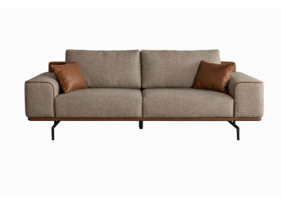 Beiges Sofa-Set Luxuriöses 3-Sitzer Sofa Moderne Wohnzimmer Couchen