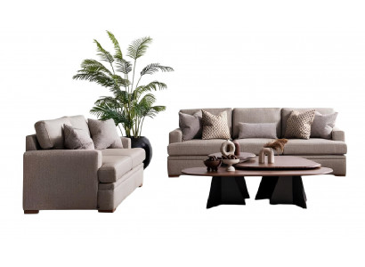 2-teiliges Wohnzimmer-Set: 3-Sitzer und 2-Sitzer in modernem Design.