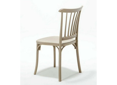 Beiger Stuhl mit Rückenlehne für Wohnzimmer & Terrasse