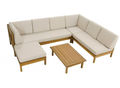 Sofagarnitur L-Form (Ecksofa + Couchtisch + Hocker) – Komfort für Ihr Heim