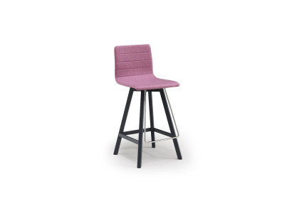 Moderner Rosa Barhocker Designer Stoffbezug Edles Metallgestell