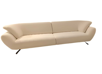 Elegante Beige 3-Sitzer Couch Wohnzimmer Textilsofa Designer Sofa