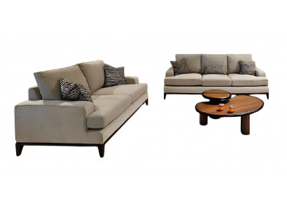 Modernes Wohnzimmer-Set in Grau 3-Sitzer & 2-Sitzer