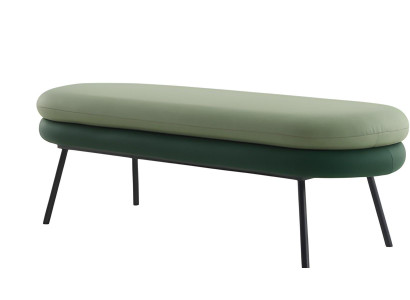 Stilvolle Sitzbank mit zweifarbiger Polsterung und elegantem Design