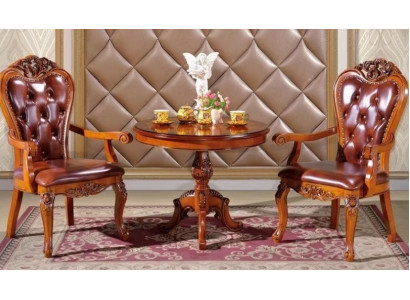 Klassische Braune Tischgarnitur Designer 2x Chesterfield Sessel