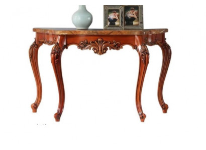 Brauner Klassischer Konsolentisch Designer Wohnzimmer Holztisch