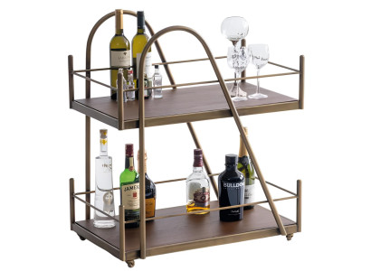 Eleganter Servierwagen Designer Barregal Stilvoller Rollenregal