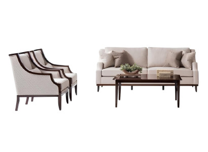 Elegantes Wohnzimmer-Set mit 3-Sitzer und Passendem Sessel