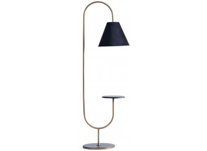 Moderne Stehlampe mit minimalistischer Form und Beistelltisch